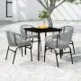 Juego de comedor para jardín 5 piezas ratán sintético gris by , Garden sets - Ref: Foro24-3099252, Price: 419,30 €, Discount: %