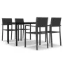 Juego de comedor para jardín 5 piezas negro von , Gartensets - Ref: Foro24-3099265, Preis: 331,24 €, Rabatt: %