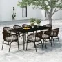 Juego de comedor de jardín 9 piezas marrón de , Conjuntos de jardín - Ref: Foro24-3099250, Precio: 1,00 €, Descuento: %