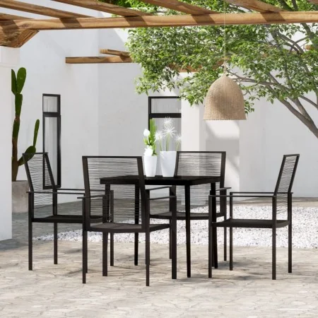 Juego de comedor para jardín 5 piezas negro by , Garden sets - Ref: Foro24-3099204, Price: 273,80 €, Discount: %