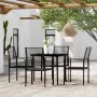 Juego de comedor para jardín 5 piezas negro by , Garden sets - Ref: Foro24-3099204, Price: 273,80 €, Discount: %