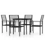 Juego de comedor para jardín 5 piezas negro by , Garden sets - Ref: Foro24-3099204, Price: 273,80 €, Discount: %