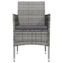 Juego de comedor de jardín 7 piezas con cojines gris y negro by , Garden sets - Ref: Foro24-3099290, Price: 480,85 €, Discoun...