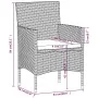 Juego de comedor de jardín 7 piezas con cojines gris y negro by , Garden sets - Ref: Foro24-3099290, Price: 480,85 €, Discoun...