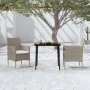 Juego de comedor de jardín 3 piezas con cojines beige y negro de , Conjuntos de jardín - Ref: Foro24-3099317, Precio: 253,83 ...