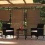 Juego de comedor de jardín 3 piezas con cojines negro by , Garden sets - Ref: Foro24-3099329, Price: 216,80 €, Discount: %