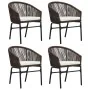 Juego de comedor de jardín 5 piezas con cojines marrón de , Conjuntos de jardín - Ref: Foro24-3099246, Precio: 458,37 €, Desc...