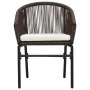Juego de comedor de jardín 5 piezas con cojines marrón de , Conjuntos de jardín - Ref: Foro24-3099246, Precio: 458,37 €, Desc...