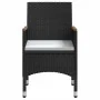 Juego de comedor de jardín 3 piezas con cojines negro de , Conjuntos de jardín - Ref: Foro24-3099341, Precio: 233,80 €, Descu...