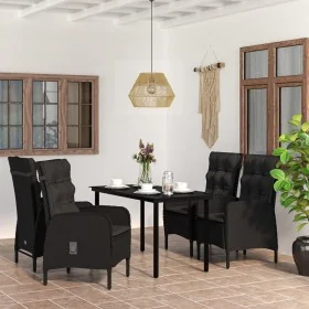 Juego de comedor de jardín 5 piezas con cojines negro von , Gartensets - Ref: Foro24-3099355, Preis: 683,99 €, Rabatt: %