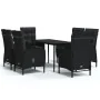 Juego de comedor de jardín 7 piezas con cojines negro de , Conjuntos de jardín - Ref: Foro24-3099369, Precio: 1,00 €, Descuen...