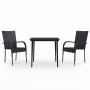 Juego de comedor para jardín 3 piezas negro von , Gartensets - Ref: Foro24-3099395, Preis: 227,93 €, Rabatt: %