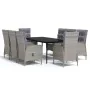 Juego de comedor de jardín 9 piezas gris y negro by , Garden sets - Ref: Foro24-3099376, Price: 1,00 €, Discount: %