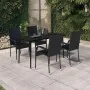 Juego de comedor para jardín 5 piezas negro by , Garden sets - Ref: Foro24-3099397, Price: 333,40 €, Discount: %