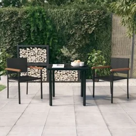 Juego de comedor de jardín 3 piezas negro by , Garden sets - Ref: Foro24-3099413, Price: 202,01 €, Discount: %