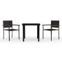 Juego de comedor de jardín 3 piezas negro von , Gartensets - Ref: Foro24-3099413, Preis: 201,95 €, Rabatt: %