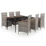 Juego de comedor de jardín 7 piezas con cojines gris von , Gartensets - Ref: Foro24-3099453, Preis: 1,00 €, Rabatt: %