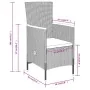Juego de comedor de jardín 5 piezas con cojines gris by , Garden sets - Ref: Foro24-3099432, Price: 618,01 €, Discount: %