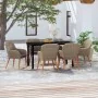 Juego de comedor para jardín 7 piezas con cojines marrón de , Conjuntos de jardín - Ref: Foro24-3099514, Precio: 819,33 €, De...
