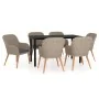 Juego de comedor para jardín 7 piezas con cojines marrón de , Conjuntos de jardín - Ref: Foro24-3099514, Precio: 819,33 €, De...