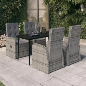 Juego de comedor de jardín 5 piezas con cojines gris von , Gartensets - Ref: Foro24-3099487, Preis: 750,42 €, Rabatt: %