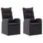 Juego de comedor de jardín 3 piezas con cojines negro de , Conjuntos de jardín - Ref: Foro24-3099491, Precio: 421,89 €, Descu...