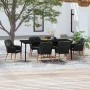 Juego de comedor de jardín 7 piezas con cojines negro von , Gartensets - Ref: Foro24-3099521, Preis: 802,18 €, Rabatt: %