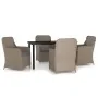 Juego de comedor de jardín 5 piezas con cojines marrón von , Gartensets - Ref: Foro24-3099537, Preis: 661,63 €, Rabatt: %