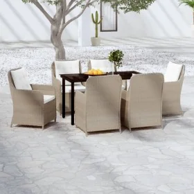 Juego de comedor de jardín 7 piezas marrón by , Garden sets - Ref: Foro24-3099556, Price: 877,84 €, Discount: %