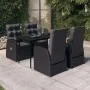 Juego de comedor de jardín 5 piezas con cojines negro von , Gartensets - Ref: Foro24-3099493, Preis: 739,60 €, Rabatt: %
