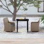 Juego de comedor de jardín 3 piezas con cojines marrón by , Garden sets - Ref: Foro24-3099535, Price: 359,82 €, Discount: %