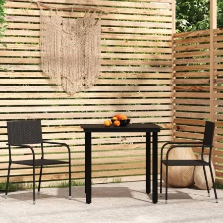 Juego de comedor para jardín 3 piezas negro de , Conjuntos de jardín - Ref: Foro24-3099577, Precio: 144,37 €, Descuento: %