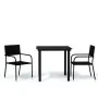 Juego de comedor para jardín 3 piezas negro de , Conjuntos de jardín - Ref: Foro24-3099577, Precio: 144,37 €, Descuento: %