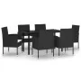 Juego de comedor para jardín 7 piezas negro von , Gartensets - Ref: Foro24-3099604, Preis: 382,18 €, Rabatt: %