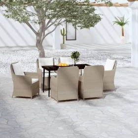 Juego de comedor de jardín 7 piezas marrón von , Gartensets - Ref: Foro24-3099568, Preis: 881,84 €, Rabatt: %
