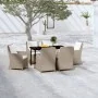 Juego de comedor de jardín 7 piezas marrón de , Conjuntos de jardín - Ref: Foro24-3099568, Precio: 989,27 €, Descuento: %