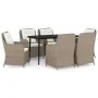 Juego de comedor de jardín 7 piezas marrón de , Conjuntos de jardín - Ref: Foro24-3099568, Precio: 989,27 €, Descuento: %