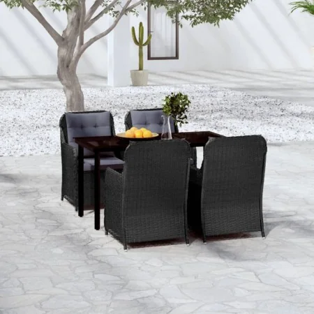 Juego de comedor para jardín 5 piezas negro by , Garden sets - Ref: Foro24-3099561, Price: 853,05 €, Discount: %