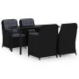 Juego de comedor para jardín 5 piezas negro by , Garden sets - Ref: Foro24-3099561, Price: 853,05 €, Discount: %