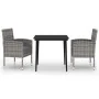 Juego de comedor de jardín 3 piezas gris antracita by , Garden sets - Ref: Foro24-3099625, Price: 216,17 €, Discount: %