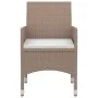 Set comedor de jardín 3 pzas y cojines ratán sintético y vidrio de , Conjuntos de jardín - Ref: Foro24-3099703, Precio: 201,4...