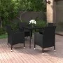 Set comedor de jardín 5 pzas y cojines ratán sintético y vidrio by , Garden sets - Ref: Foro24-3099734, Price: 362,01 €, Disc...