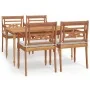 Juego comedor de jardín 5 pzas y cojines madera maciza de teca von , Gartensets - Ref: Foro24-3100789, Preis: 767,97 €, Rabat...