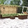 Set muebles de jardín 10 pzas y cojines ratán sintético marrón von , Gartensets - Ref: Foro24-3102772, Preis: 1,00 €, Rabatt: %