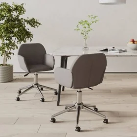 Sillas de comedor giratorias 2 unidades tela gris oscuro by , dining chairs - Ref: Foro24-3103087, Price: 168,92 €, Discount: %