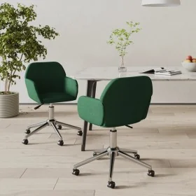 Sillas de comedor giratorias 2 unidades tela verde oscuro von , Essstühle - Ref: Foro24-3103091, Preis: 165,23 €, Rabatt: %