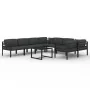 Set muebles de jardín 9 pzas y cojines aluminio gris antracita von , Gartensets - Ref: Foro24-3107821, Preis: 1,00 €, Rabatt: %