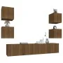 Set de muebles para TV 6 pzas madera contrachapada roble marrón by , TV Furniture - Ref: Foro24-3114261, Price: 151,01 €, Dis...