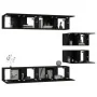 Set de muebles para TV 6 piezas madera contrachapada negro de , Muebles TV - Ref: Foro24-3114599, Precio: 253,92 €, Descuento: %