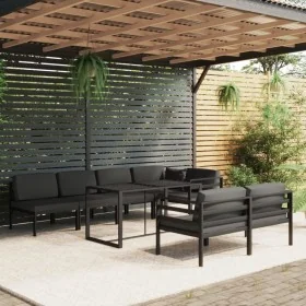 Set muebles de jardín 8 pzas y cojines aluminio gris antracita by , Garden sets - Ref: Foro24-3115928, Price: 1,00 €, Discoun...